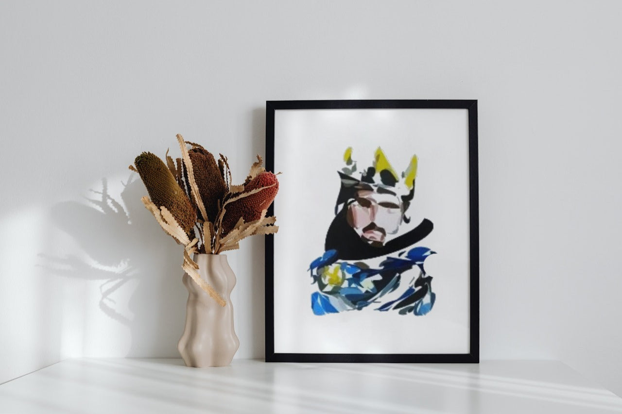 tvrtko! | slika (poster) – slika sa simbolima srednjovjekovne bosne i kotromanića