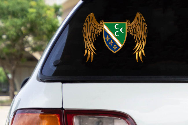 sandžak sa krilima | naljepnica u boji €“ stiker naljepnica iz moja bosna shop