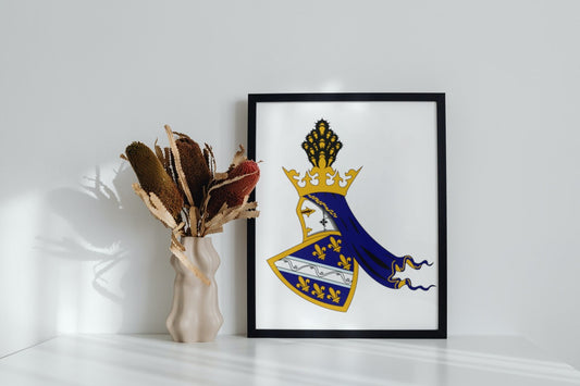 kotromanići | slika (poster) – slika sa simbolima srednjovjekovne bosne i kotromanića