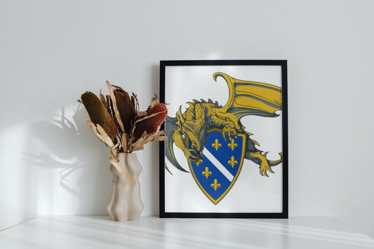 zmaj od bosne | slika (poster) – posteljina sa zmajem od bosne