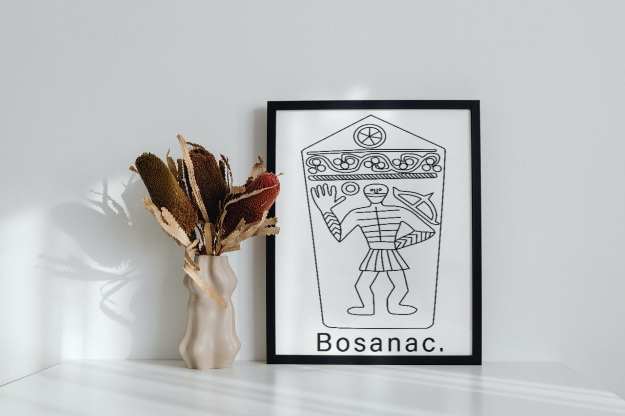 stećak i bosanac | slika (poster) – slika iz moja bosna shop