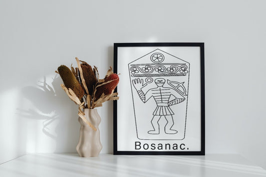 stećak i bosanac | slika (poster) – slika iz moja bosna shop