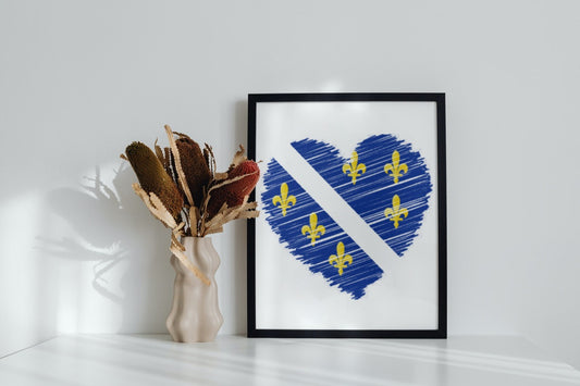 srce ljiljana | slika (poster) – slika sa simbolima ljiljana