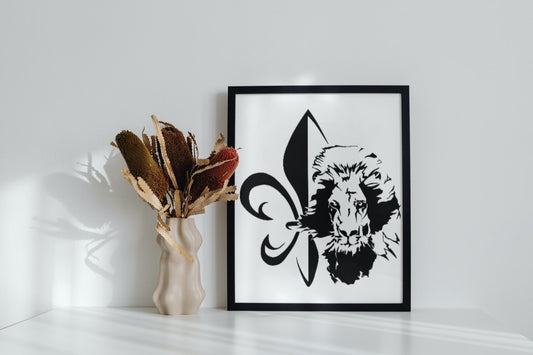 ljiljan lav | slika (poster) – slika sa simbolima ljiljana