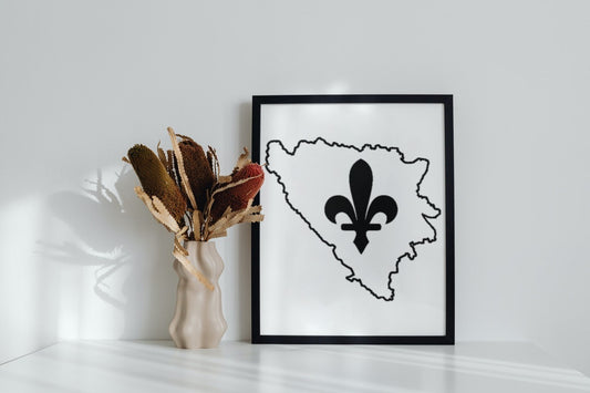 granice bosne i ljiljan | slika (poster) – slika sa simbolima ljiljana