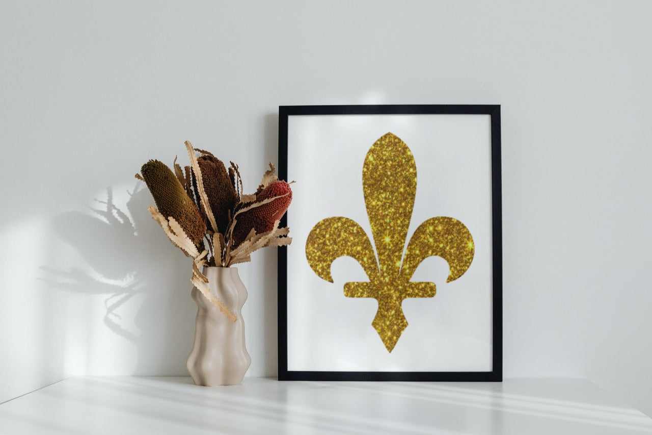 zlatni ljiljan | slika (poster) – slika sa simbolima ljiljana